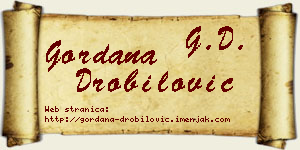 Gordana Drobilović vizit kartica